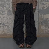 ローライズナイロンシャーリングパンツ (BLACK) F25ZD974