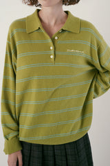 Cozit stripe knit_olive