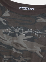 CAMO ONE SHOULDER T-SHIRT