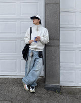 No.0932 k knit ZIP-UP (7color)