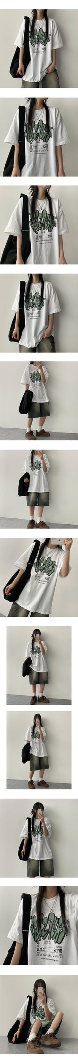キヴオーバーフィットショートスリーブtシャツ