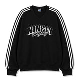 カ―シブ ロゴ トラック ブイネック スウェットシャツ (4color)