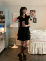 [made by fling] butterfly one-piece (black)