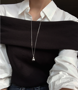Rope Mood Layered Off-Shoulder Knit / 4 colors