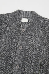 Maya round-neck wool brush cardigan