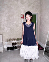 (2color) Shirring Pocket Frill Balloon Skirt