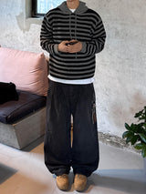 Ease Wide Two-Tuck Denim Pants