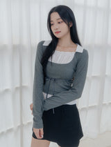 Claire top (Charcoal)