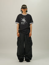 HE リンガー スター プリント 1/2 T