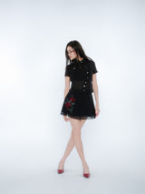 ASYMMETRIC STRIPE SHIRTS [BLACK]
