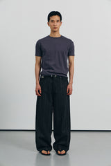 Cool curve half t-shirts(Charcoal)