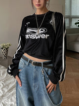 Aensseo ベルベットトラックオーバーTシャツ