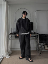 [Premium] 3 TAP Sulfur Dye Heavy Wide Pants
