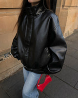 [ORIGINAL] Tod Loose-Fit Belted Leather Jacket