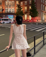 Linbe back open mini-dress
