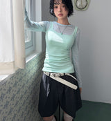 ミスト ストライプ ロングスリーブ