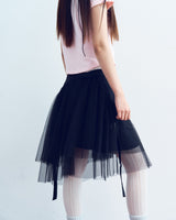 unbalance buckle backless dress_black
