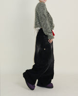 Square pocket balloon fit corduroy pants
