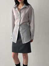 Rollin Belted Loose-Fit Long Blouse