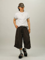 HA ロールアップ レイヤード マッスルフィット ハーフスリーブ Tシャツ