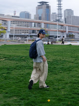 AND Banding Pin-tuck Parachute Pants
