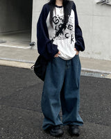 Shino raglan waffle sweatshirt 