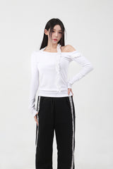 Frill Long Sleeve T-shirt