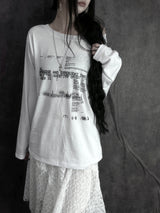 blur lettering loose fit off T (2color)