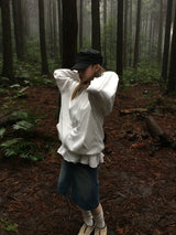 Uni Over Two-Way Zip-Up Hoodie (7c)