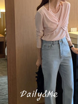 Halter Twisted T-shirt(3color)