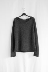 カッティングショルダーアンバールフードトップ(3colors)