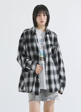 Spray check shirt