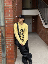 No.0988 lettering angora KNIT (3color)