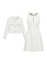 Spiral Classic Beaded Point Jacket White