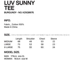 Luv Sunny Tee (Burgundy) K25QB676