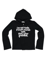 RUDE フードジップアップ (ブラック) ウィメンズ