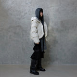 MISTY GLITTER HOODED SCARF