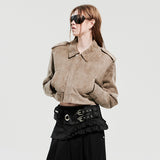BOMBERS SHOULDER OUTERWEAR_GREY BROWN