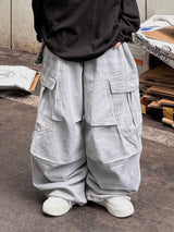 denim button cargo pants