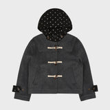 ドットダッフルクロップコート