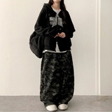 Suffle Star Vintage Two-Way Hooded Zip-Up