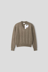 Croiffle v-neck knitwear