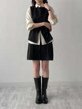 Stitch Banding Midi Skirt