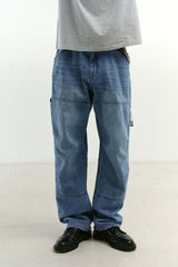 インシジョンダブルニーカーペンターパンツ (Washed Blue)
