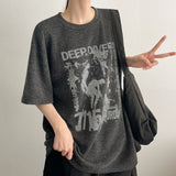 イヴプリントニットショートスリーブTシャツ