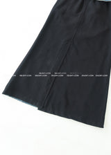 denim coloring belt SET maxi long skirt