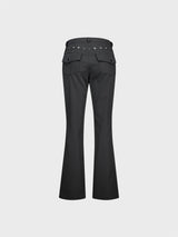  Eyelet Bootcut Pants_Charcoal