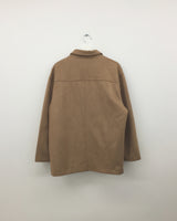 Classic suede single-breasted half coat(2color)