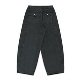 ストラクチャーカーブドチノパンツ - ネイビー