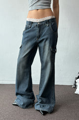 Semi Heart Side Cargo Loose Bootcut Pants 3color